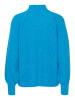 b.young Grobstrick Pullover mit Ballonärmeln Sweater mit Kragen in Blau