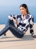 Heine Hemdbluse in marine-hellblau-bedruckt