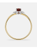 Diamant L'éternel Ring, mit Granat, 375 Gelbgold