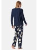 Schiesser Schlafanzug Comfort Nightwear in Deep sea blue