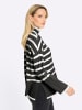 Heine Pullover in schwarz-ecru-geringelt