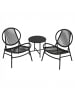 SONGMICS Gartenmöbel-Set Feliks in Tintenschwarz - (B)74 x (H)78 x (T)68 cm