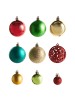 Beliani 1er-Set Weihnachtsbaumkugeln VANERN in Bunt/Gold