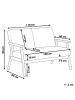 Beliani 2-Sitzer Sofa ASNES in Grau/Braun - (W) 110 x (H) 80 x (L) 80 cm