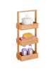 relaxdays Badregal in Natur - (B)26 x (H)70 x (T)17 cm