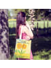 Mr. & Mrs. Panda Shopper-Tasche Blume Sonnenblume Design mit Spruch in Weiß