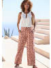 Vivance Palazzohose in braun-creme bedruckt
