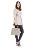 Cluty Handtasche echt Leder in beige