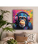 OnlyWow Leinwand Bilder Bunte Schimpanse