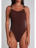 Moda Minx Badeanzug SCRUNCH Irregular Hoop Swimsuit in Coffee