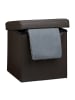 relaxdays Faltbarer Sitzhocker in Braun - (B)38 x (H)38 cm