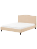 Beliani Doppelbett MONTPELLIER in Beige/Schwarz - (W) 189 x (H) 110 x (L) 213 cm