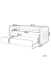 Beliani Tagesbett GASSIN in Grün - (W) 100 x (H) 88 x (L) 231 cm