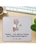 Mr. & Mrs. Panda Mauspad PC Beamtin Heldin mit Spruch in Grau Pastell