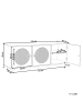 Beliani Sideboard UYUNI in Weiß/Beige - (W) 120 x (H) 40 x (L) 40 cm