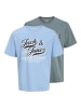 JACK & JONES Junior 2er-Pack T-shirt in Chambray Blue