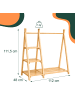 relaxdays Kinderkleiderständer "mit Regal" in Natur - (B)112 x (H)111,5 x (T)48 cm