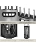 tectake Kaminbesteck  23 x 14,5 x 58 cm, grau