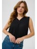 Kaffe Ärmellose Bluse KAciara Regular fit in Black Deep