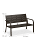 relaxdays Gartenbank in Braun - (B)118 x (H)78 x (T)66 cm