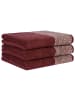 Cawö Handtuch 3er Pack in Bordeaux