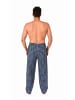 NORMANN Flanell Schlafanzug Pyjama Hose lang Karo Baumwolle - 70791 in marine
