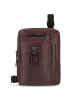 Piquadro Harper Umhängetasche Leder 21 cm in dark brown