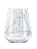 Mr. & Mrs. Panda Rotweinglas Hunde Liebe ohne Spruch in Transparent