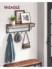 VASAGLE Wandgarderobe Barnet-old in Braun-Schwarz - (B)80 x (H)27 x (T)30 cm