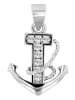 Adeliás Damen Anhänger – Anhänger aus 925 Silber mit Zirkonia in silber