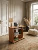 KADIMA DESIGN Laptoptisch Computertisch: 3D-Ecken, Stauraum, 90x50x71 cm, Rollen in Beige