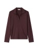 Marc O'Polo Jerseybluse im Polo-Stil regular in Black Cherry