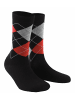 Wilox Baumwollsocken ARGYLE 2er Pack in schwarz