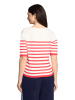 CARTOON Strickpullover mit Rundhalsausschnitt in Cream/Red