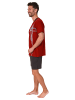 NORMANN Shorty Schlafanzug kurzarm Pyjama - 78175 in rot