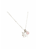 Gemshine Halskette Einhorn und Rosenquarz Edelstein in silver coloured