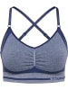 Hummel Hummel Top Hmlmt Yoga Damen Atmungsaktiv Schnelltrocknend Nahtlosen in INSIGNIA BLUE MELANGE