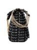 Valentino Tweed Schultertasche 26 cm in nero-multicolor