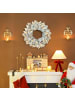 HOMCOM Weihnachtskranz-Ø60 x 8H cm-Grün+Weiß