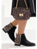 LASCANA Stiefelette in schwarz/leo