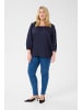 KAFFE curve Langarm-Bluse KClaureen Regular fit in Midnight Marine CC