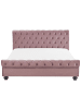 Beliani Doppelbett AVALLON in Rosa/Schwarz - (W) 192 x (H) 94 x (L) 233 cm