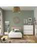 CALICOSY Sideboard MATIS in Weiß/Holz - (W) 100  x (H) 100  x (L) 40  cm