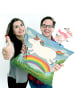 Mr. & Mrs. Panda Deko Kissen Einhorn Regenbogen Design ohne Spruch in Weiß