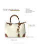 Florence Leder Handtasche, Umhängetasche Florence Tasche beige, tan ca. 32cm
