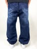 DADA Baggy Denim Jeans im Patchwork Retro-Stil in Blau