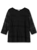 sheego Spitzenshirt in schwarz