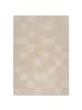 KADIMA DESIGN Wollteppich Schachbrett, Karos, Wohnzimmer schmutzabweisend in Beige