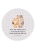 Mr. & Mrs. Panda magnet Bären Liebe mit Spruch in Grau Pastell