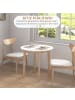HOMCOM Esstisch in Weiß 75L x 75B x 76H cm
